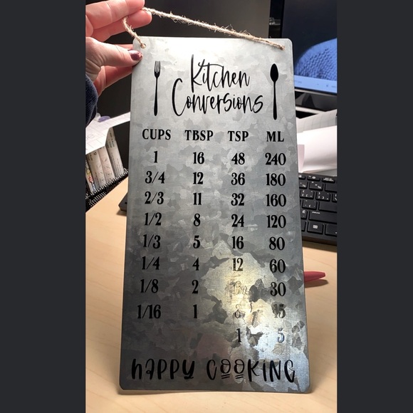 Kitchen Conversions Sign - Picture 1 of 3